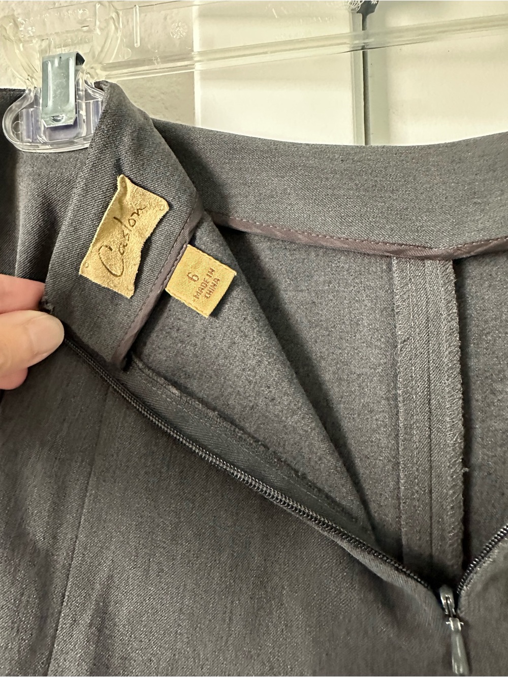 Caslon Charcoal Gray Two-Piece Tailored Pantsuit size 6 - Picture 10 of 16